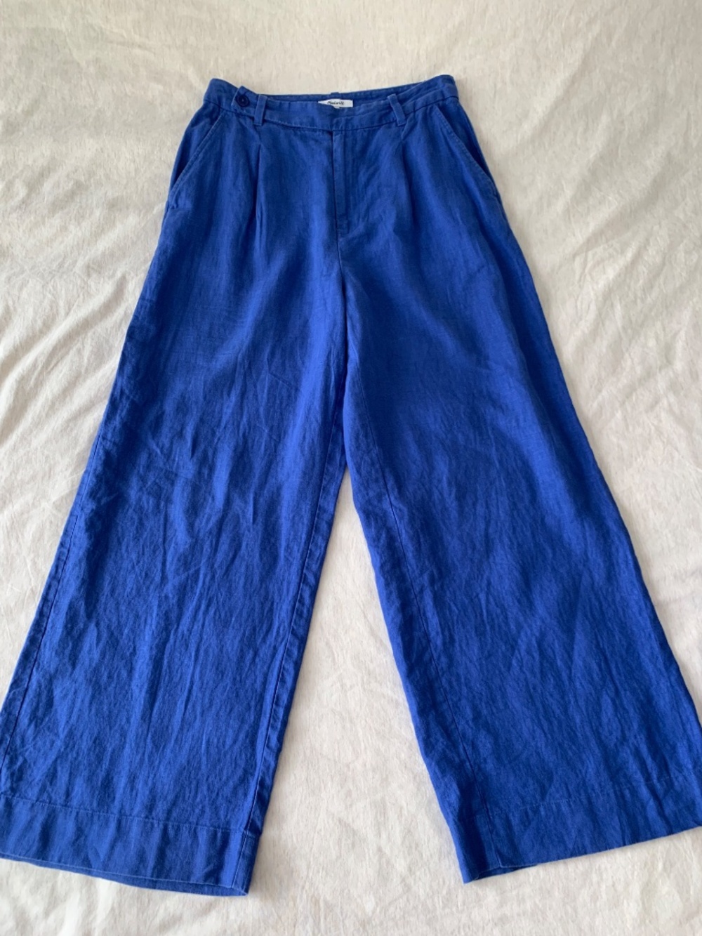 Madewell 100% Linen Wide Leg High Rise Trouser size 8 - Picture 5 of 10